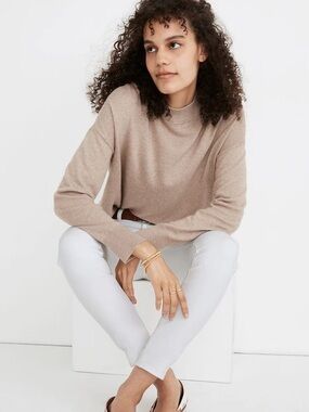 Madewell Ashbury Mockneck Alpaca Wool Blend Sweater